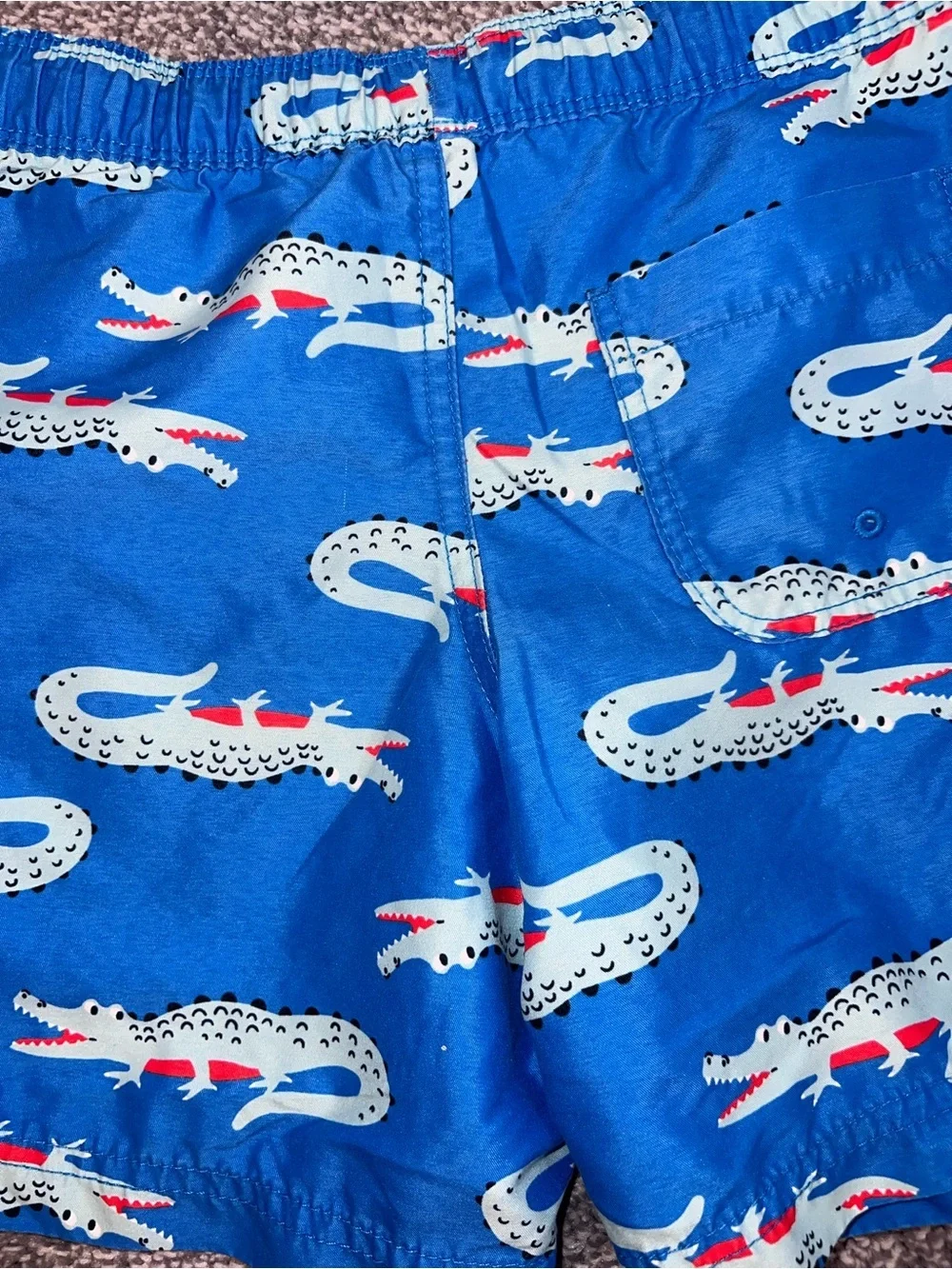 Hanna andersson Blue Alligator Print Swim Trunks size 5